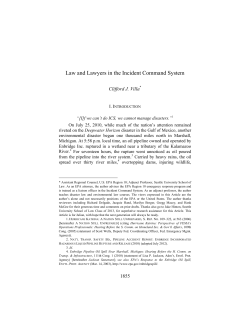 Law and Lawyers in the Incident Command System