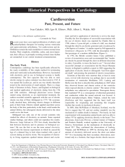 Historical Perspectives in Cardiology