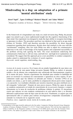 Mindreading in a dog: an adaptation of a primate
