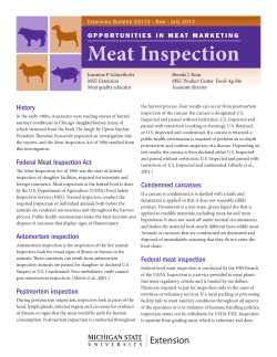 Meat Inspection - MSU Extension