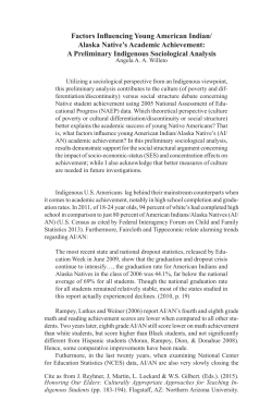 Factors Influencing Young American Indian
