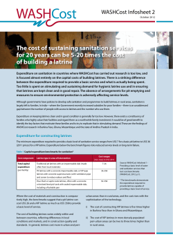 The cost of sustaining sanitation services for 20 years