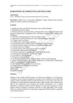 Harvesting of Crops in Inland Wetlands