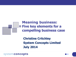 Five key elements for a compelling business case