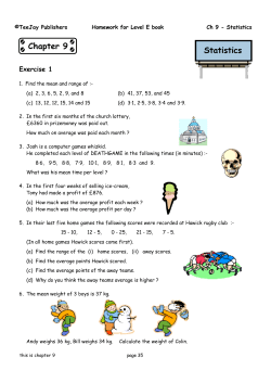 Statistics - Holy Cross High School