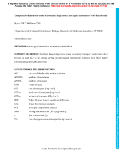 Journal of Experimental Biology • Advance article