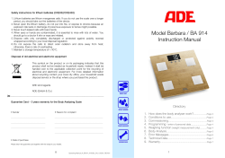 Model Barbara / BA 914 Instruction Manual - Re