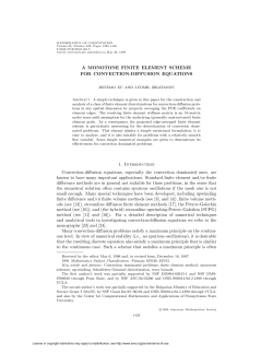A MONOTONE FINITE ELEMENT SCHEME FOR CONVECTION