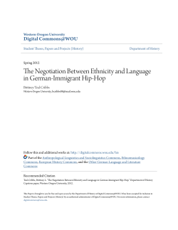 The Negotiation Between Ethnicity and Language in German
