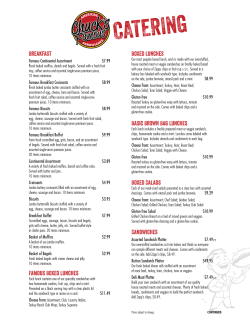 CATERING - Chuck`s Famous