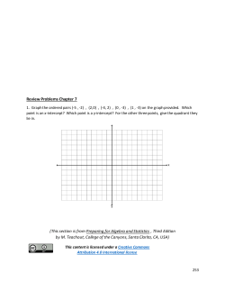 Review Problems Chapter 7 (This section is from Preparing for