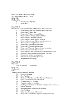 constitution of botswana - Centre for Human Rights, University of