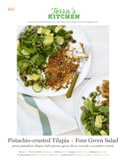 Pistachio-crusted Tilapia + Four Green Salad