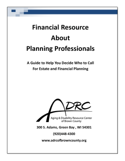 Financial Resource About Planning Professionals