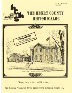 H[gT0R[04r00 - Henry County Historical Society