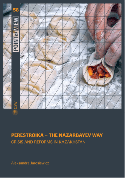 Perestroika &ndash; the Nazarbayev way