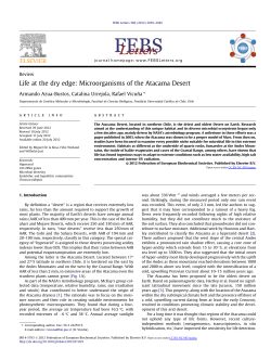 Life at the dry edge: Microorganisms of the Atacama Desert