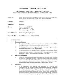 Drug and Alcohol Education, Screening and Counseling Program