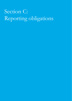 Section C: Reporting obligations