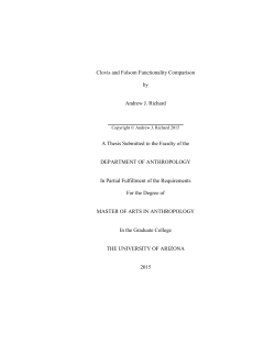 Clovis and Folsom Functionality Comparison by Andrew J. Richard