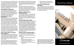 Financial Powers of Attorney