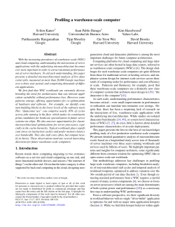Profiling a warehouse-scale computer