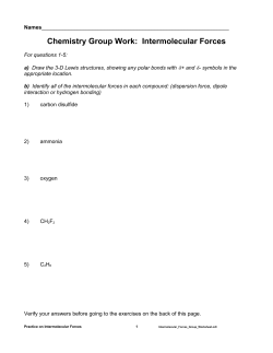 Practice on Intermolecular Forces