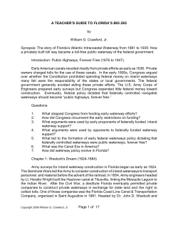 Page 1 of 17 A TEACHER`S GUIDE TO FLORIDA`S BIG DIG by