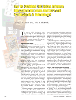 How Do Published Field Guides Influence