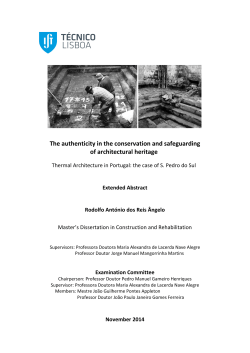 The authenticity in the conservation and safeguarding of