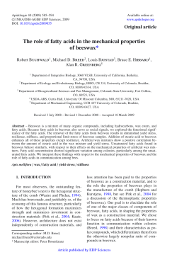 The role of fatty acids in the mechanical properties of beeswax