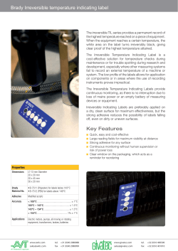 Brady Irreversible temperature indicating label