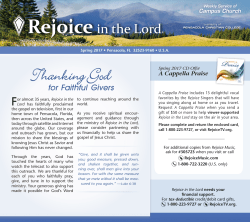 Newsletter - Rejoice in the Lord