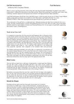 Golf Ball Aerodynamics
