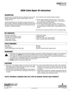 SKDG Cable Repair Kit Instructions