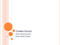 Comma Usage