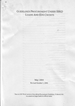c utdeltnes p r0ctir,ei,gnt under ibrd loans and ida credits