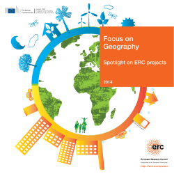 Focus on geography - Spotlight on ERC projects