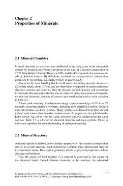 Properties of Minerals