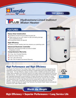 Hydrastone Lined Indirect Water Heater