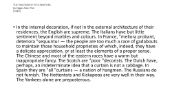THE PHILOSOPHY OF FURNITURE. by Edgar Allan Poe (1840)