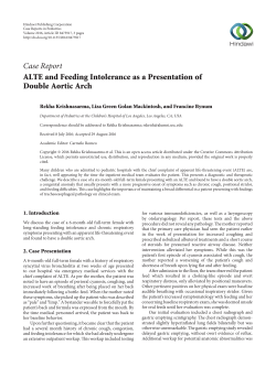 ALTE and Feeding Intolerance as a Presentation of Double Aortic Arch