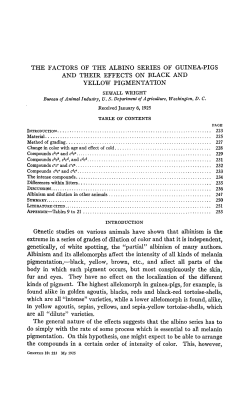THE FACTORS OF THE ALBINO SERIES OF GUINEA
