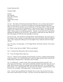 Frontier Mortician Skit CHARACTERS - Skits-O