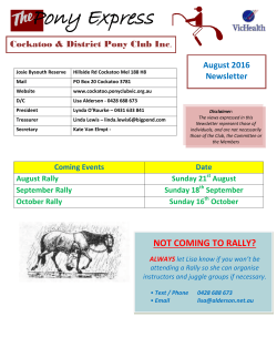 Pony Express - Cockatoo and District Pony Club