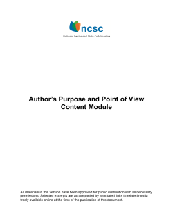 Author`s Purpose and Point of View Assessment