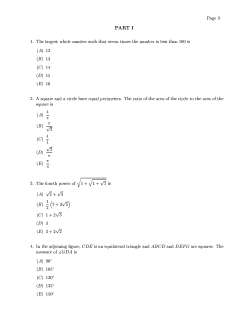Page 3 PART I 1. The largest whole number such that seven times