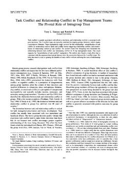 Task Conflict and Relationship Conflict in Top