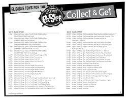SKU # NAME OF TOY - Littlest Pet Shop