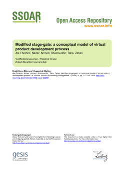 Modified stage-gate: A conceptual model of virtual product